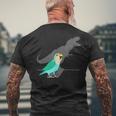 Dinosaur T-Rex Shadow Dutch Blue Peach Faced Lovebird Men's T-shirt Back Print Gifts for Old Men