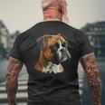 Dog Boxer T-Shirt mit Rückendruck Geschenke für alte Männer