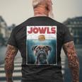 Drooling Boxer Jowls Fawn Dog Mom Dog Dad Burger Men's T-shirt Back Print Gifts for Old Men
