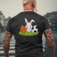 Easter Boys Baseball Basketball Soccer Bunnies Rabbit Men's T-shirt Back Print Gifts for Old Men