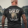 Equestrian I Smell Like Horse Girl Men's T-shirt Back Print Gifts for Old Men