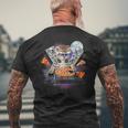 Galaxy Dj Pizza Cat Space Pizza Kitty Men's T-shirt Back Print Gifts for Old Men