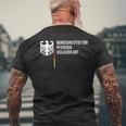 German Federal Institute For Pfuschen Of Any Kind Black T-Shirt mit Rückendruck Geschenke für alte Männer