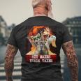 Gym Weightlifting Hit Maxes Evade Taxes Workout Meme Men's T-shirt Back Print Gifts for Old Men