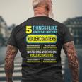 Hobby Roller Coaster 5 Things For Women Men's T-shirt Back Print Gifts for Old Men