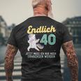 Humour Endlich 40 Jahre Birthday T-Shirt mit Rückendruck Geschenke für alte Männer