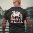 Ironic Cool Unicorn Heavy Metal Music Festival Men's T-shirt Back Print Gifts for Old Men