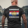 Koningsdag Netherlands Flag Dutch Holidays Kingsday Men's T-shirt Back Print Gifts for Old Men