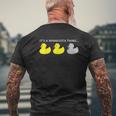 Minnesota Duck Duck Grey Duck Mens Back Print T-shirt Gifts for Old Men