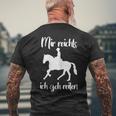Mir Reichts Ich Geh Reiten Pferdede T-Shirt mit Rückendruck Geschenke für alte Männer