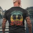 Old Drinker 50Th Cheers And Beers To My 50 Years Men's T-shirt Back Print Gifts for Old Men