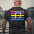 Pan Subtle Lgbt Gay Pride Music Lover Pansexual Flag Men's T-shirt Back Print Gifts for Old Men