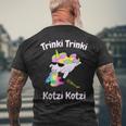 Party Unicorn Saufen Trinki Kotzi T-Shirt mit Rückendruck Geschenke für alte Männer