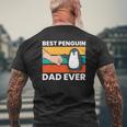 Penguin Best Penguin Dad Ever Mens Back Print T-shirt Gifts for Old Men