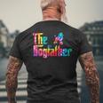 Poodle Dogfather Tie Dye Father's Day Men's T-shirt Back Print Gifts for Old Men
