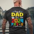 Proud Dad Of A Class Of 2024 Pre-K Graduate Father Men's T-shirt Back Print Gifts for Old Men
