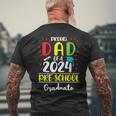 Proud Dad Of A Class Of 2024 Pre-School Graduate Men's T-shirt Back Print Gifts for Old Men