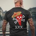 Red Hot Chili Ghost Pepper Food Humor Men's T-shirt Back Print Gifts for Old Men