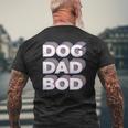 Retro Dog Dad Bod Gym Workout Fitness Mens Back Print T-shirt Gifts for Old Men