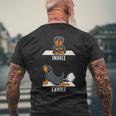 Rottweiler Puppy Yoga Poses Asanas For Yoga Men's T-shirt Back Print Gifts for Old Men