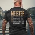 Saying For Meister Rules Meistertestung Craft T-Shirt mit Rückendruck Geschenke für alte Männer