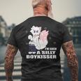 Silly Boy Kisser Meme Femboy Gay Pride Lgbtq Men's T-shirt Back Print Gifts for Old Men