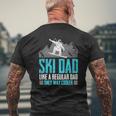 Ski Dad Vintage Skier Tee Only Way Cooler Dad Skiing Mens Back Print T-shirt Gifts for Old Men