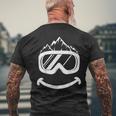 Snowboard Snowboarder Skiing Ski T-Shirt mit Rückendruck Geschenke für alte Männer