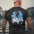 Snowman Gnomies With Snowflakes Cute Winter Gnome Men's T-shirt Back Print Gifts for Old Men