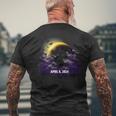 Solar Eclipse April 08 2024 Bigfoot Men's T-shirt Back Print Gifts for Old Men