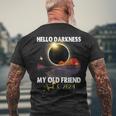Solare Eclipse 2024 For April 8 2024 Solar Eclips Men's T-shirt Back Print Gifts for Old Men
