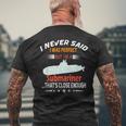Submarine Ship Submariner Veteran Men's T-shirt Back Print Gifts for Old Men