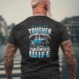 Tow Truck Driver Operator Wife Back Print Mens Back Print T-shirt Gifts for Old Men