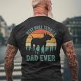 Vintage Best Bull Terrier Dad Ever Father's Day Men's T-shirt Back Print Gifts for Old Men