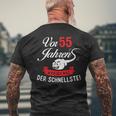 Vor 55 Jahren Der Schleftste Geburtstag Birthday T-Shirt mit Rückendruck Geschenke für alte Männer