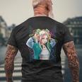 Futurista Anime Chica Arte Japonés Manga Anime Camiseta Hombre Estampado Espalda Regalos para ancianos