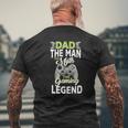 Gamer Dad The Man The Myth Gaming Legend Father's Day Men Mens Back Print T-shirt Gifts for Old Men