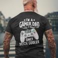 Gamer Dad Like A Normal Dad Video Game Father Mens Back Print T-shirt Gifts for Old Men