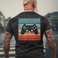 Gaming Controller Retro Style Vintage T-Shirt mit Rückendruck Geschenke für alte Männer