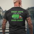 Garbage Truck Recycling Trash Recycle Garbageman Waste Bin Mens Back Print T-shirt Gifts for Old Men