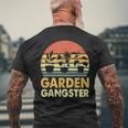 Garden Gangster Retro Vintage Gardening Men's T-shirt Back Print Gifts for Old Men