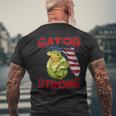 Gator Strong Florida State Gator American Flag Florida Map Men's T-shirt Back Print Gifts for Old Men