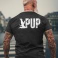 Gay Leather Lgbtq Human Pup Play Puppy Dog Pride Men's T-shirt Back Print Gifts for Old Men