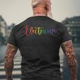 Gay Lesbian Transgender Pride Electrician Lives Matter Men's T-shirt Back Print Gifts for Old Men