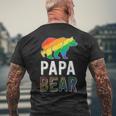 Gay Papa Bear Proud Dad Lgbtq Parent Lgbt Father Men's T-shirt Back Print Gifts for Old Men