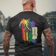 Be Gay Skeleton Straight Ally Lgbtq Gay Pride Month Men's T-shirt Back Print Gifts for Old Men