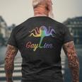 Gaylien Gay Alien Lgbt Queer Trans Bi Regenbogen Gay Pride T-Shirt mit Rückendruck Geschenke für alte Männer