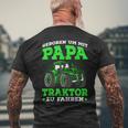 'Geboren Um Mit Papa Trktor Zu Fahren' German Language T-Shirt mit Rückendruck Geschenke für alte Männer