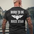 Geboren Um Rockstar Zu Werden T-Shirt mit Rückendruck Geschenke für alte Männer