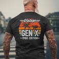 Gen X 1980 Generation X 1980 Birthday Gen X Vintage 1980 Men's T-shirt Back Print Gifts for Old Men